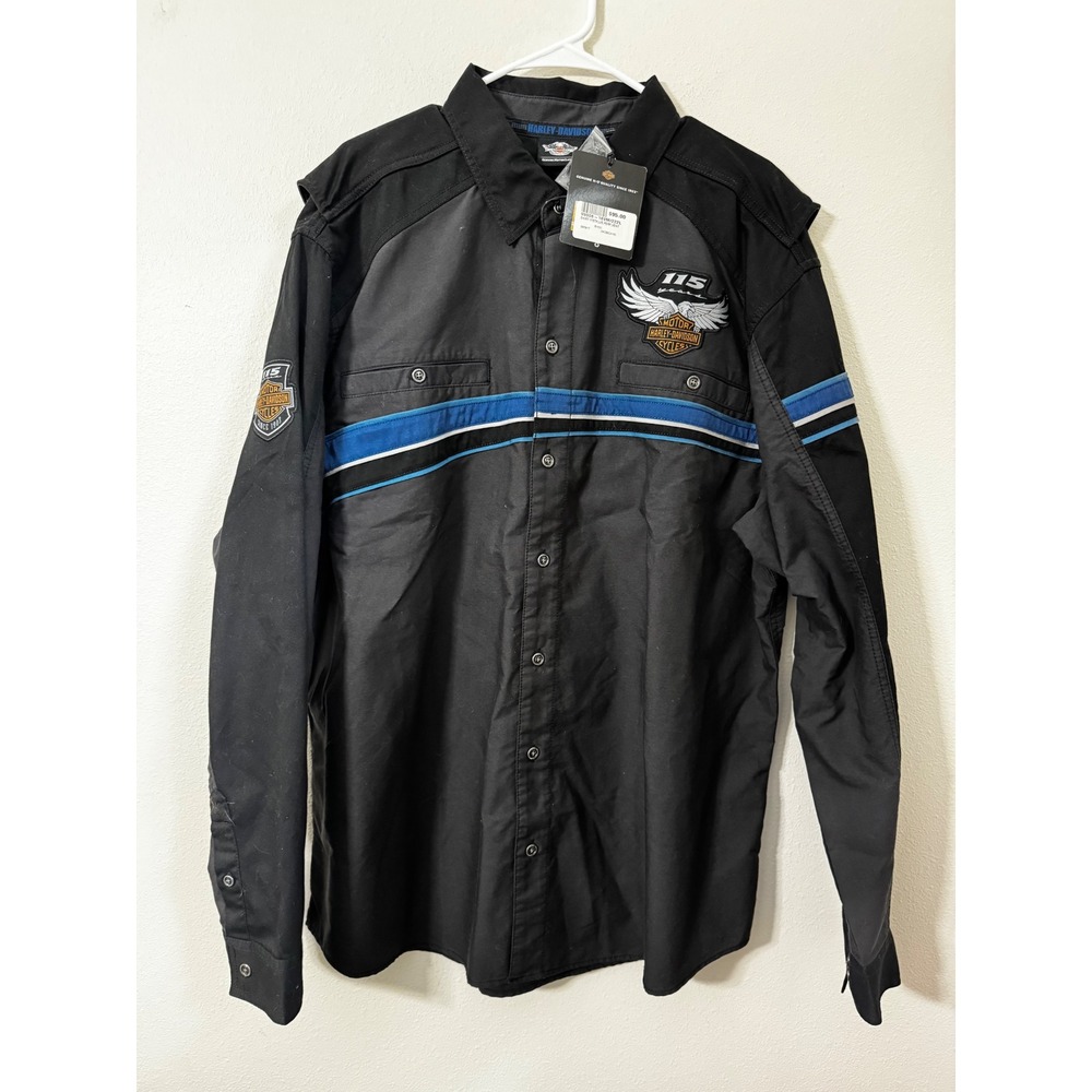 Harley-Davidson Mens 115th Anniversary Performance Vent  Black 2XL 99008-18VM